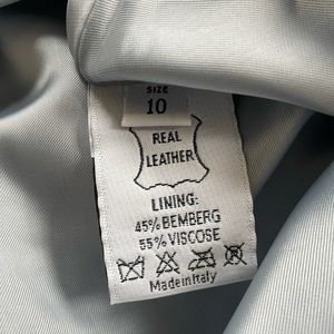 NWOT -leather -Donlald J Pliner Flare Skirt